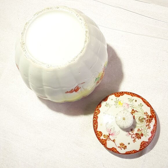 Antique Chinese Porcelain Lidded Tea Caddy Late period Qing Dynasty - Picture 8 of 11